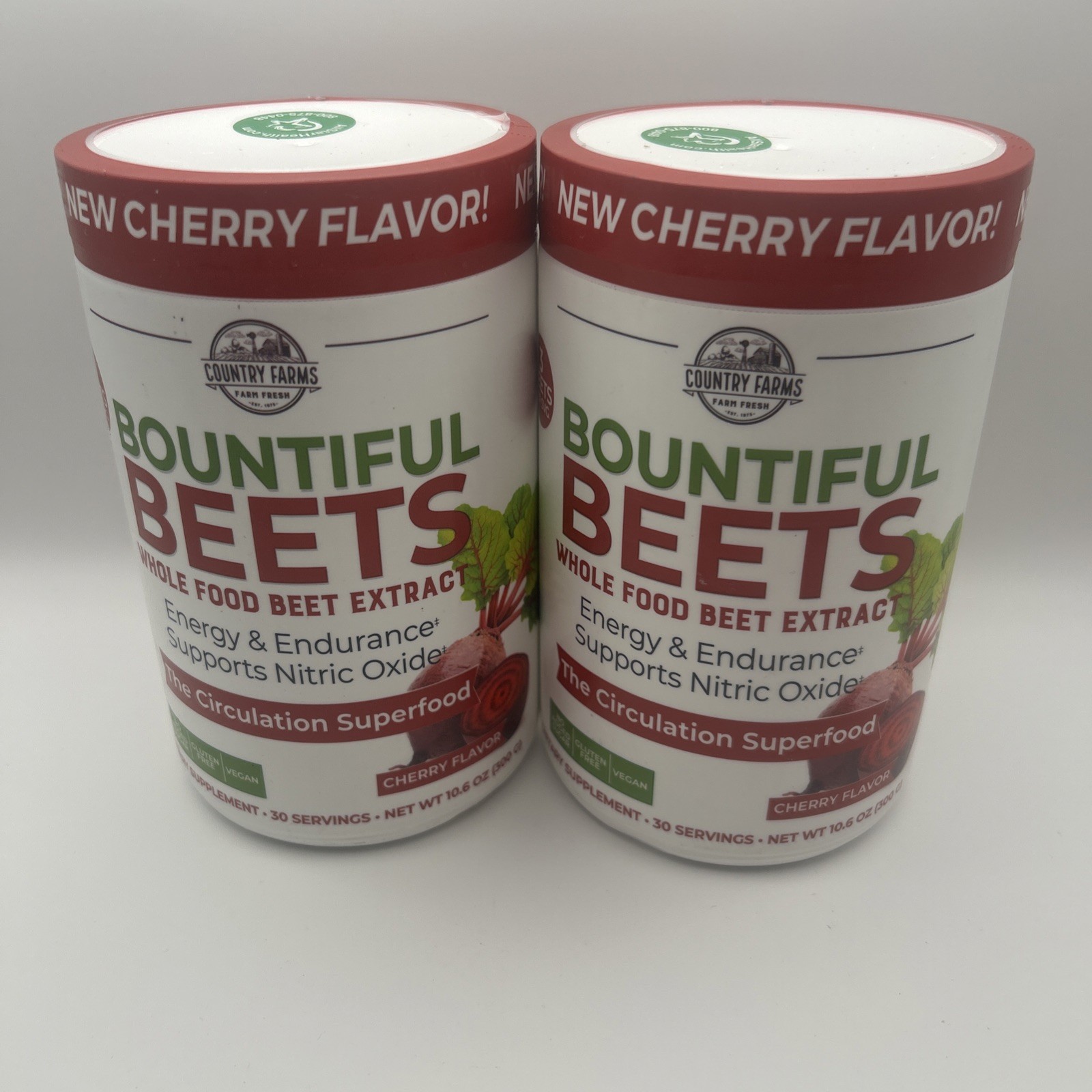Bountiful Beets Powder Country Farms Cherry Antioxidants Potassium x2 Exp 28