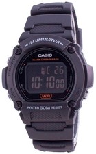 Casio Digitale Sveglia Nero Quadrante Illuminator W-219H-8B Orologio Uomo