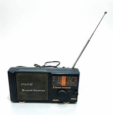 PYE 3 Band Receiver Portable Radio MW LW FM Telescopic Antenna Black