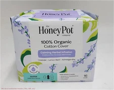 The Honey Pot Company 100% Organic Cotton Super Pads - 16ct
