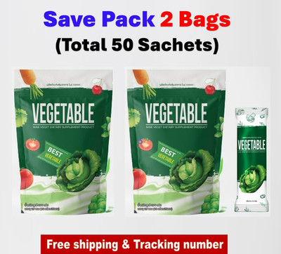 2x Nine Vegetable Instant Fiber Powder Mix Drink Help Excretion Control Hunger