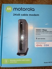 OB Motorola MB7621 Cable Modem 24x8 DOCSIS 3.0 w/ Power Cord Tested