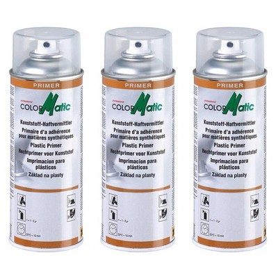 3 x Colormatic Kunststoff-Haftvermittler 400ml 856563 Primer Grundierung