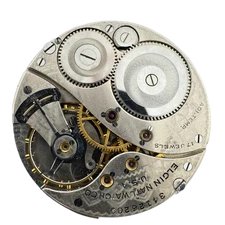 Vintage 12s 1933 Elgin 17 Jewel Mechanical Pocket Watch Movement 495 USA