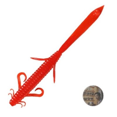 Deps Deathadder Lizard 8 Soft Bait Lure Clear Red 5-Pack 16.7g New
