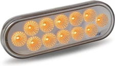 Dual Function Oval Amber Turn Signal and White Back-up LED Light