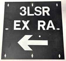 British Military Issue 3LSR EX RA Transportation Route Signal Sign