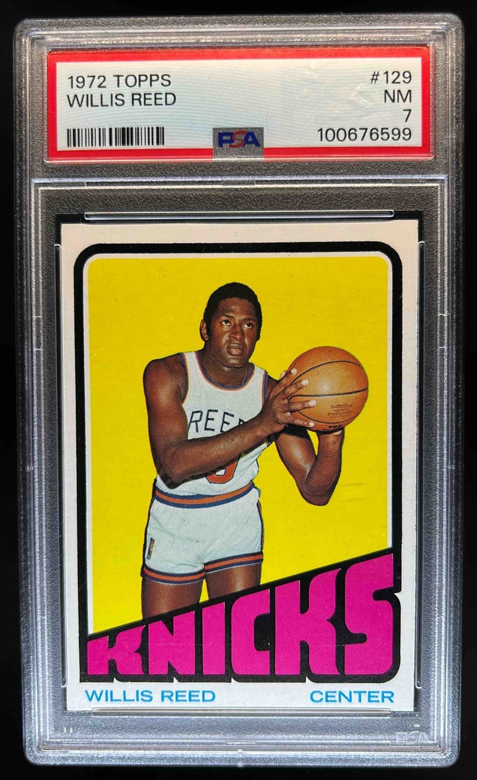 1972-73 Topps Willis Reed #129 Knicks PSA 7