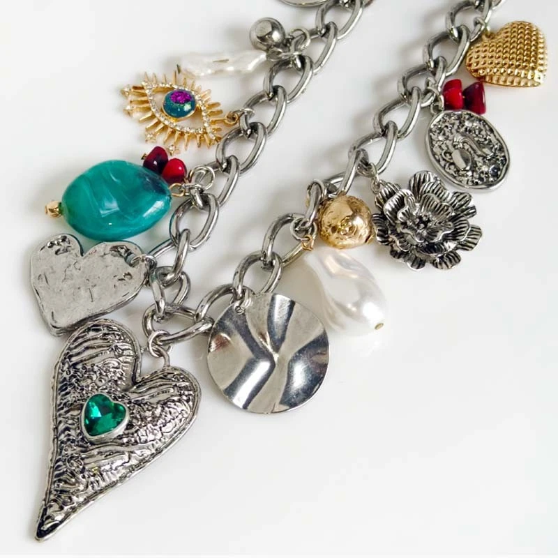 Collar con babero 16" Anthropologie Boho retro para mujer fiesta vacaciones joyería Foto 3 de 4