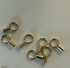 Crimp End caps 14kt gold filled with closed ring, 1mm inside diameter 10pcs