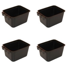 Cage Cups 4-pk Black 1 Pint/16 fl oz Hanging Feed  Water Cups Chicken Poultry