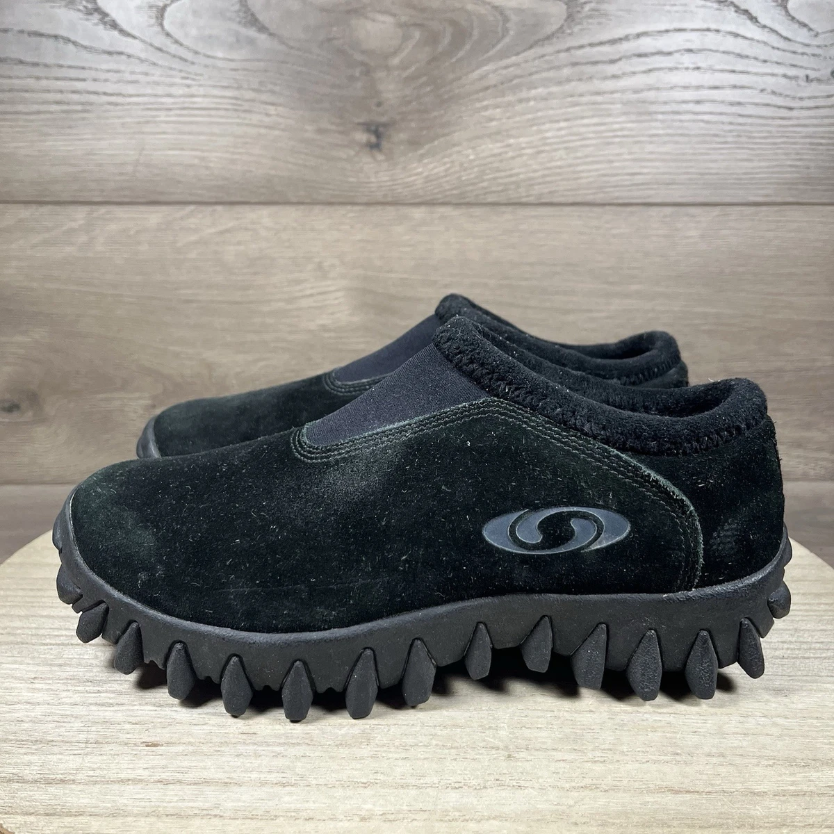 Salomon Women Size 10 Black Suede Contagrip Winter Slip On Shoes Vintage Salomon Contagrip CX Thinsulate black | Mercari main image 4