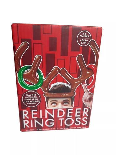 Anillo Inflable Regalo Elefante Rosa Reno Lanzar Navidad Fiesta Juego - Imagen 1 de 2