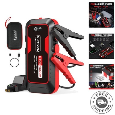 Portable Jump Starter ET03 - Jump Starts Up to 8L Gas and 7L Diesel Engines