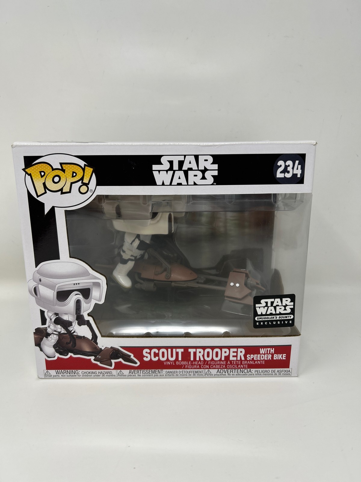 Funko Pop! Star Wars Black Box Scout Trooper W/ Speeder Bike #234 Damaged Box
