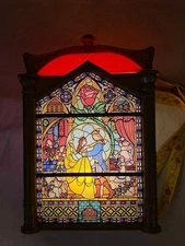 Tokyo Disney Resort Beauty and the Beast Popcorn Bucket Stained Glass Light Up
