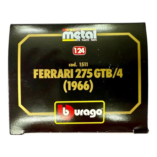 🇮🇹🇮🇹Burago Ferrari 275 GTB/4 Red 1966 1/24th Scale Made In Italy🇮🇹🇮🇹 - Picture 6 of 7