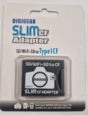 Compact Flash Memory Card Adapter DIGIGEAR SD SDHC SDXC MMC WiFi-SD to SLIM CF