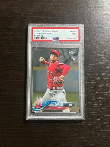 SHOHEI OHTANI 2018 Topps Chrome Update Rookie RC Card #HMT1 Graded PSA 9 Mint!