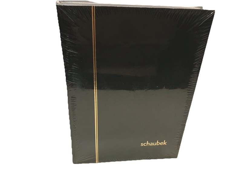 Schaubek Stock Book, Green 64 White Pages - Glassine Dividers- E5071/1