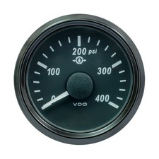 VDO SingleViu 52mm 2-1/16" Oil Pressure Gauge - 400 PSI - 0-180 Ohm