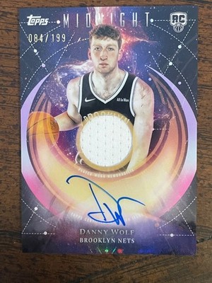 Danny Wolf /199 RPA On-Card Auto 2025-26 Topps Midnight Twilight Relic RJA-DW