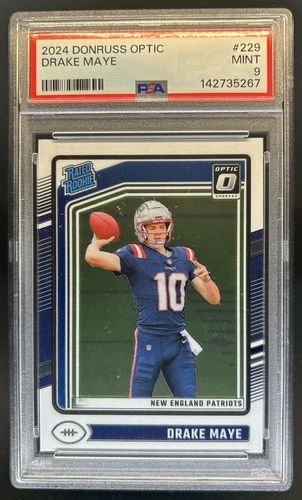 2024 Panini Donruss Optic Drake Maye Rated Rookie #229 Patriots PSA 9