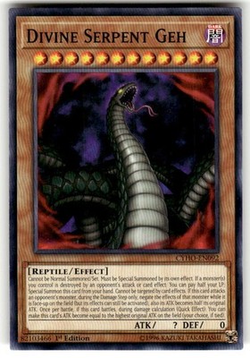 Yu-Gi-Oh TCG Divine Serpent Geh CYHO-EN092 1st Edition Regular Common Card NM