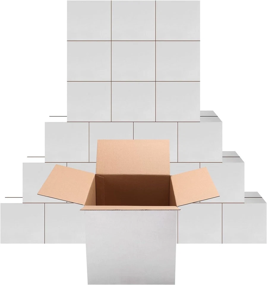 25-Pack 8x8x8 White Mailer Boxes - Perfect for Small Business Shipping Tasks - Image 3 of 4