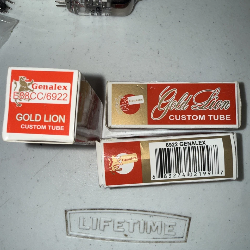 PIN TUBO GENALEX E88CC/6922 ORO LEÓN ORO ¡BONITO! Foto 2 de 2