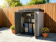 6x4ft plastic shed with floor and window