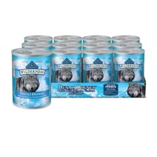 Blue Buffalo Wet Dog Food Wild Salmon, Venison & Halibut Fish - 12.5oz/12ct Pack