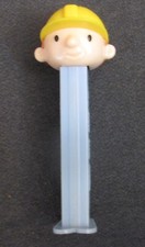 VINTAGE Bob the Builder PEZ  Dispenser - Light Blue Stem - SLOVENIA