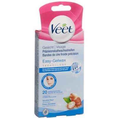 Veet cold wax strips for face for sensitive skin 10 x 2 pcs