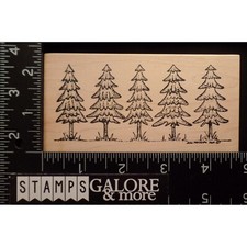 Northwoods Rubber Stamps EVERGREEN CHRISTMAS TREES BORDER GRASS LANDSCAPES 732