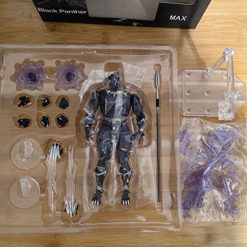 Amazing Yamaguchi Revoltech Black Panther Action Figure New In Box 6in China Ver - Image 3 of 4