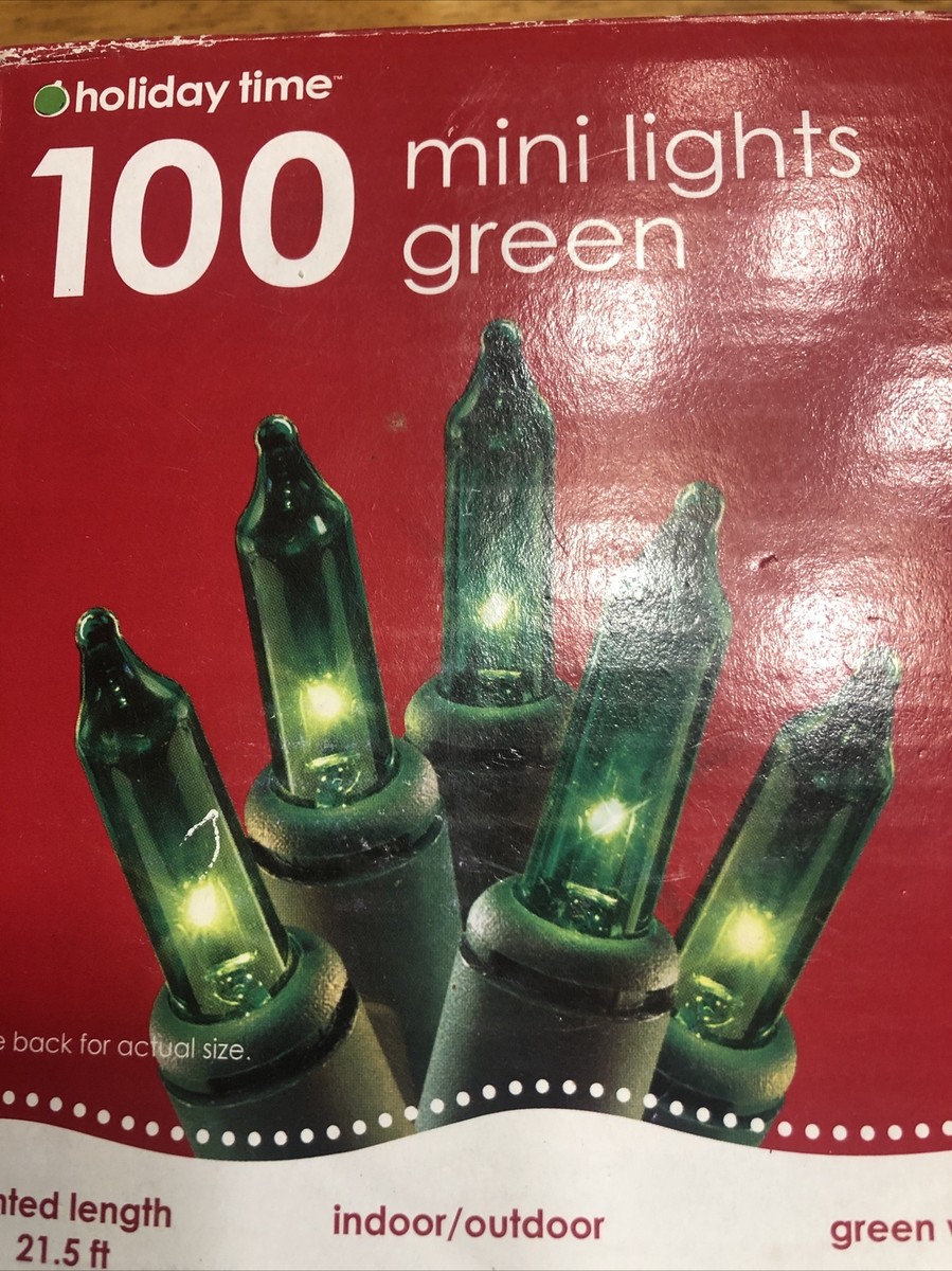 Green Mini Christmas Lights 100 Mini Lights On Green Wire