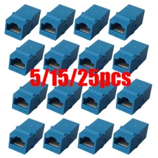 For CAT6 Ethernet Gigabit Keystone Jack Female to Female RJ45 Coupler 5/15/25Pcs