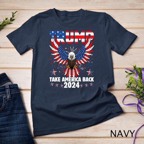 Camiseta Retro Trump 2024 Take America Back Bandera Americana Trump 2024 Unisex - Imagen 7 de 15