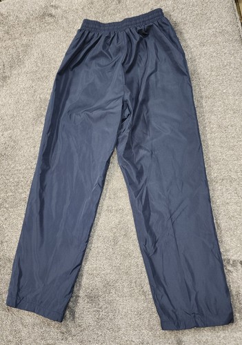 Kids Navy Blue Tracksuit Trousers with Turquoise Lines Size XL - Picture 3 of 4