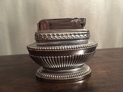 Vintage Japan ATC Table LIGHTER Silver Chrome Art Deco | eBay