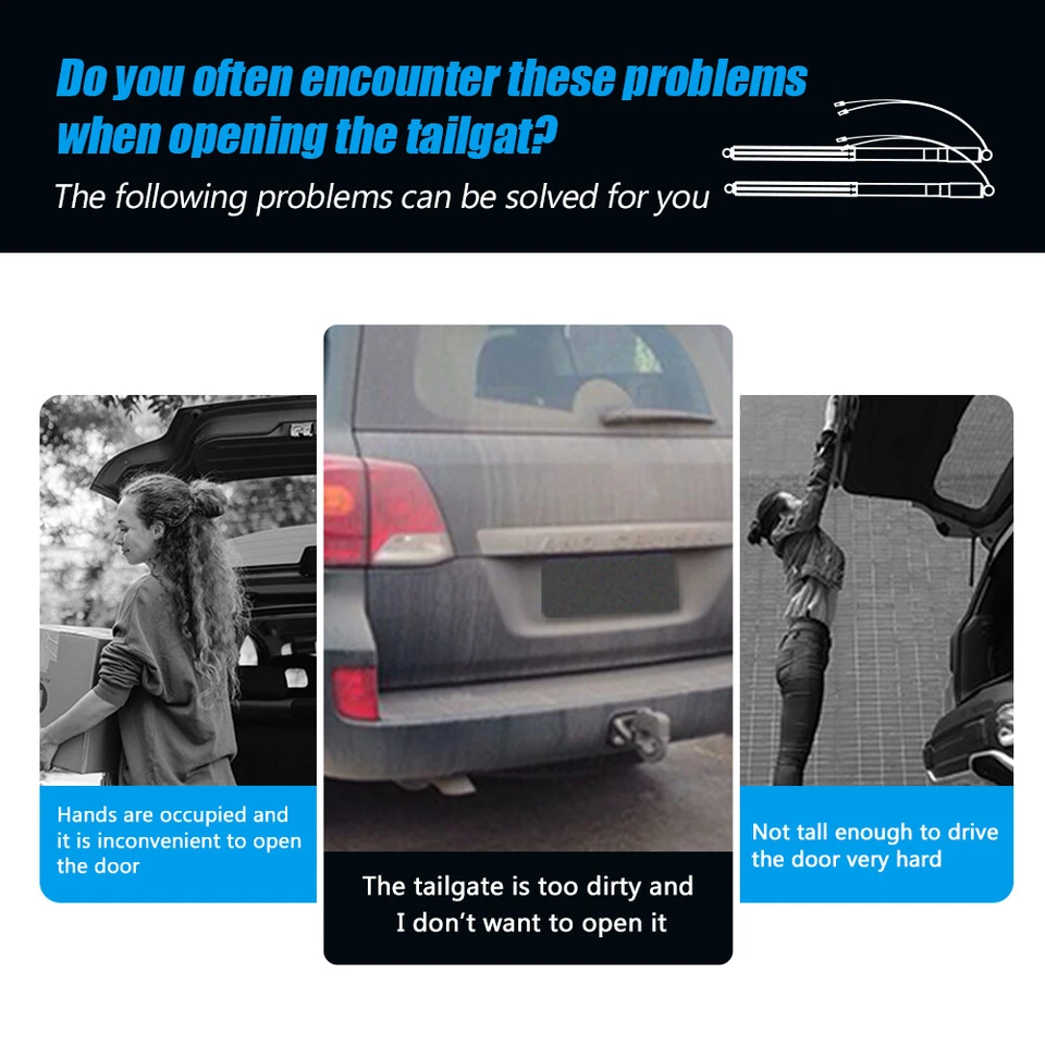 2x Soporte elevador eléctrico portón trasero para Land Rover Range Rover Sport 2014-2017 Foto 3 de 4