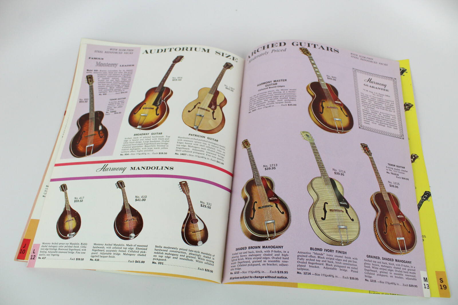 1964 Harmony Fred Gretsch Guitar Catalog, Vintage eBay