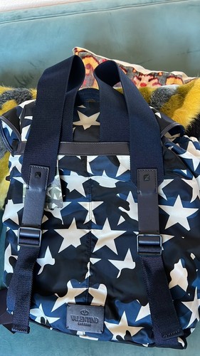 Valentino Garavani - Star Camo Drawstring Blue/White Backpack - Picture 11 of 13