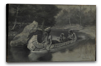 Kunstdruck Frederic Remington - Pitched It Sheer into the River . . . Where It