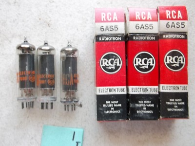 .LOT OF 3 NEW IN BOX RCA ELECTRON TUBE 6AS5 (138-1)