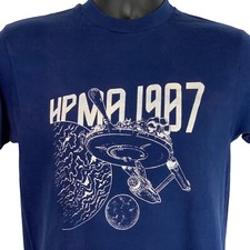 Vintage 80s Star Trek Frying Pan HPMA T Shirt S Small Blue 1987 Made In USA Tee