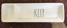 New RAE DUNN by Magenta Divided Desk Dish Tray "KEEP" Office School 11" x 3.5"