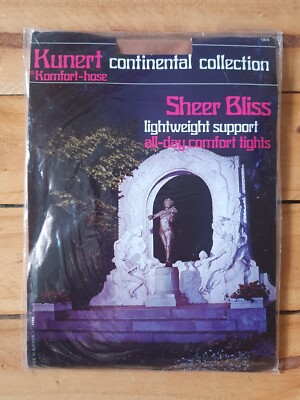 Vintage Kunert Sheer Bliss Light Support Sheer Nylon Strumpfhose 70er Jahre - Amber Large