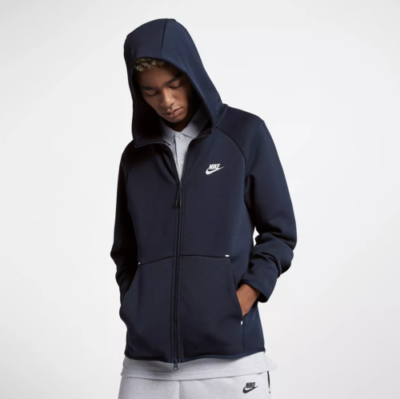 Nike Tech Fleece JACKET Full-Zip Hoodie Size 2XL Navy White 928483
